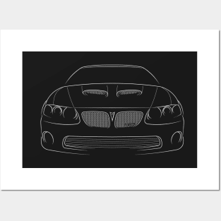 Pontiac GTO - front Stencil, white Posters and Art